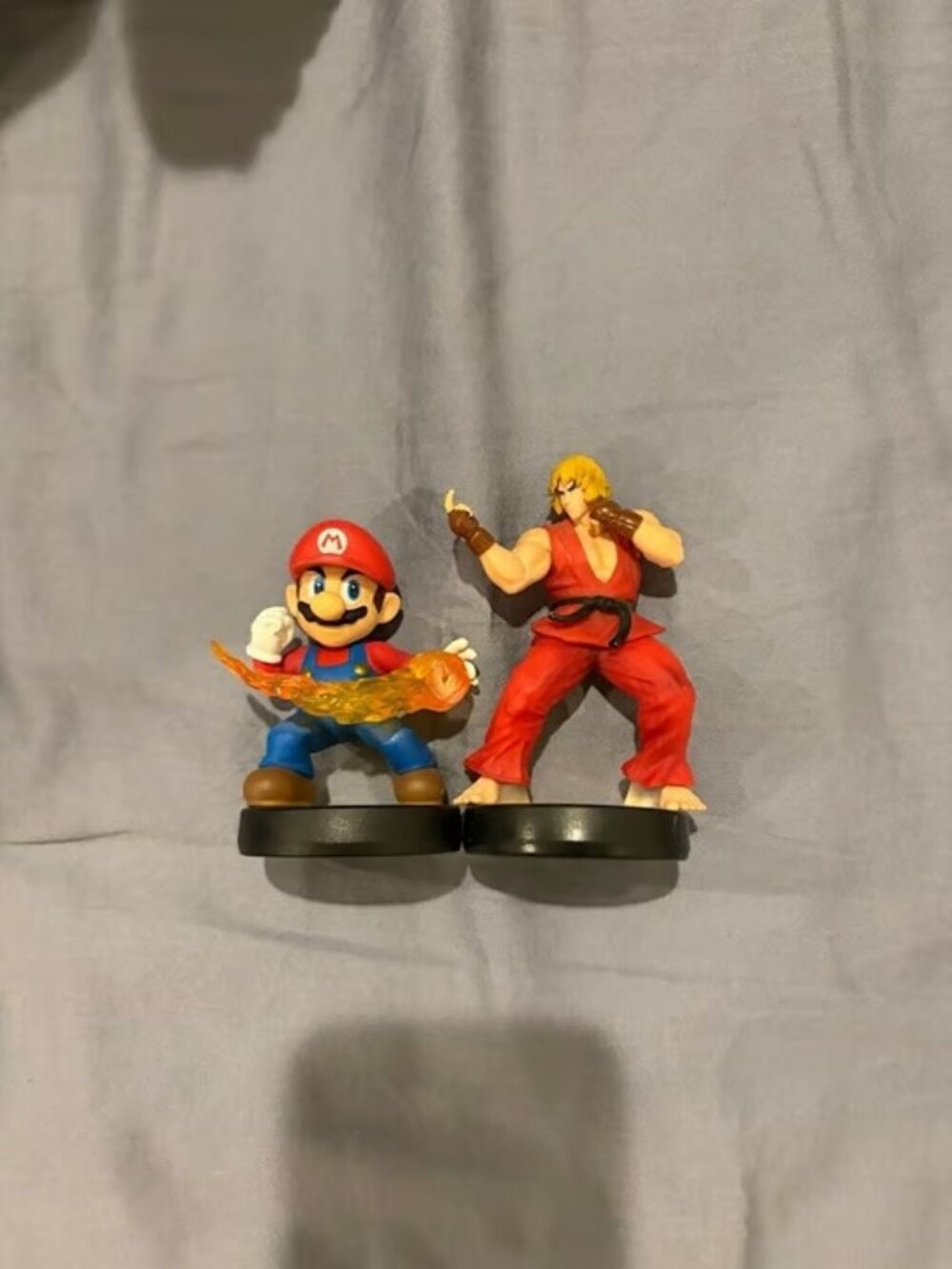 Nintendo Amiibo Bundle Ken Street Fighter and Mario Super Smash Bros Series Lot
